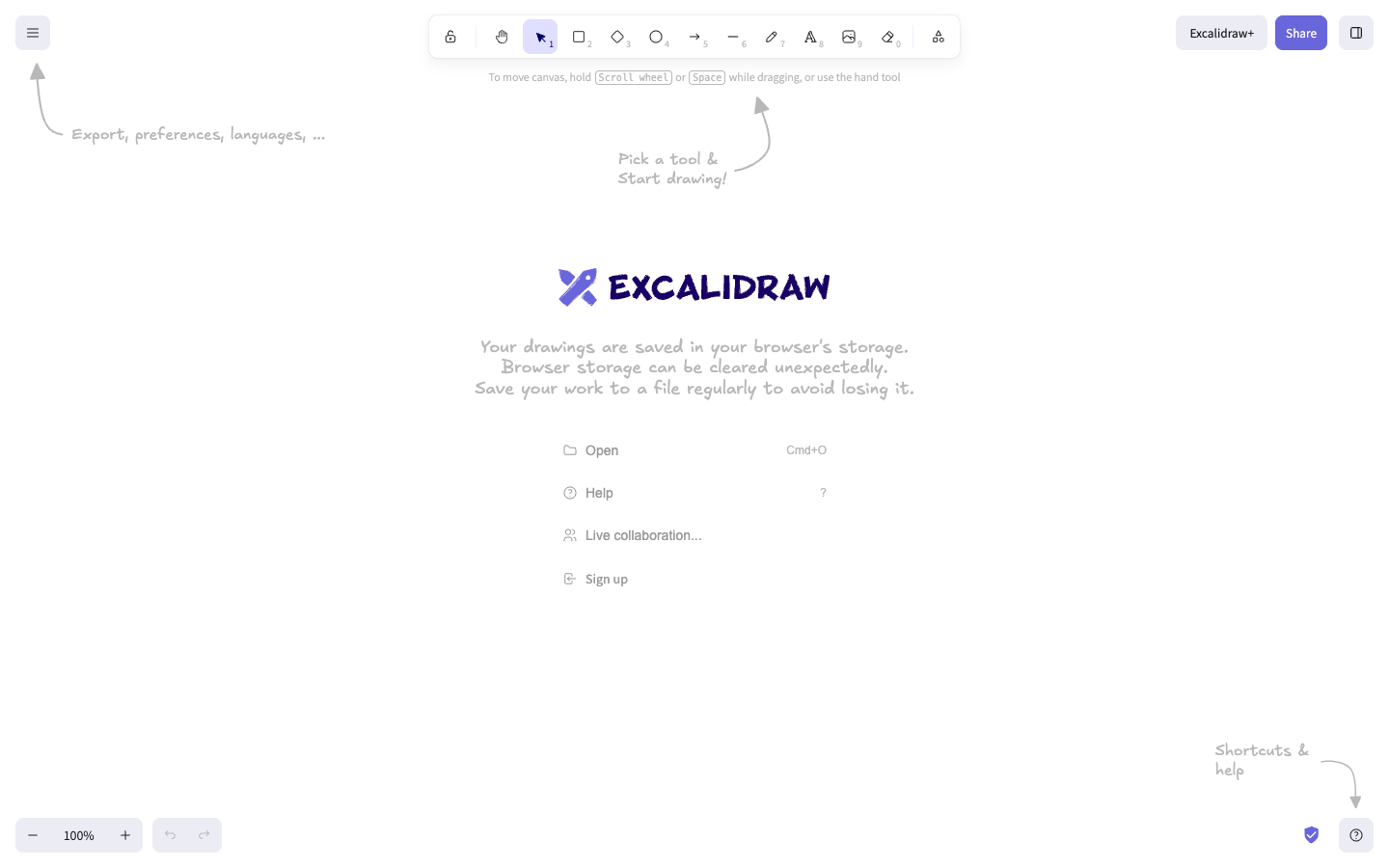 Excalidraw mid-page