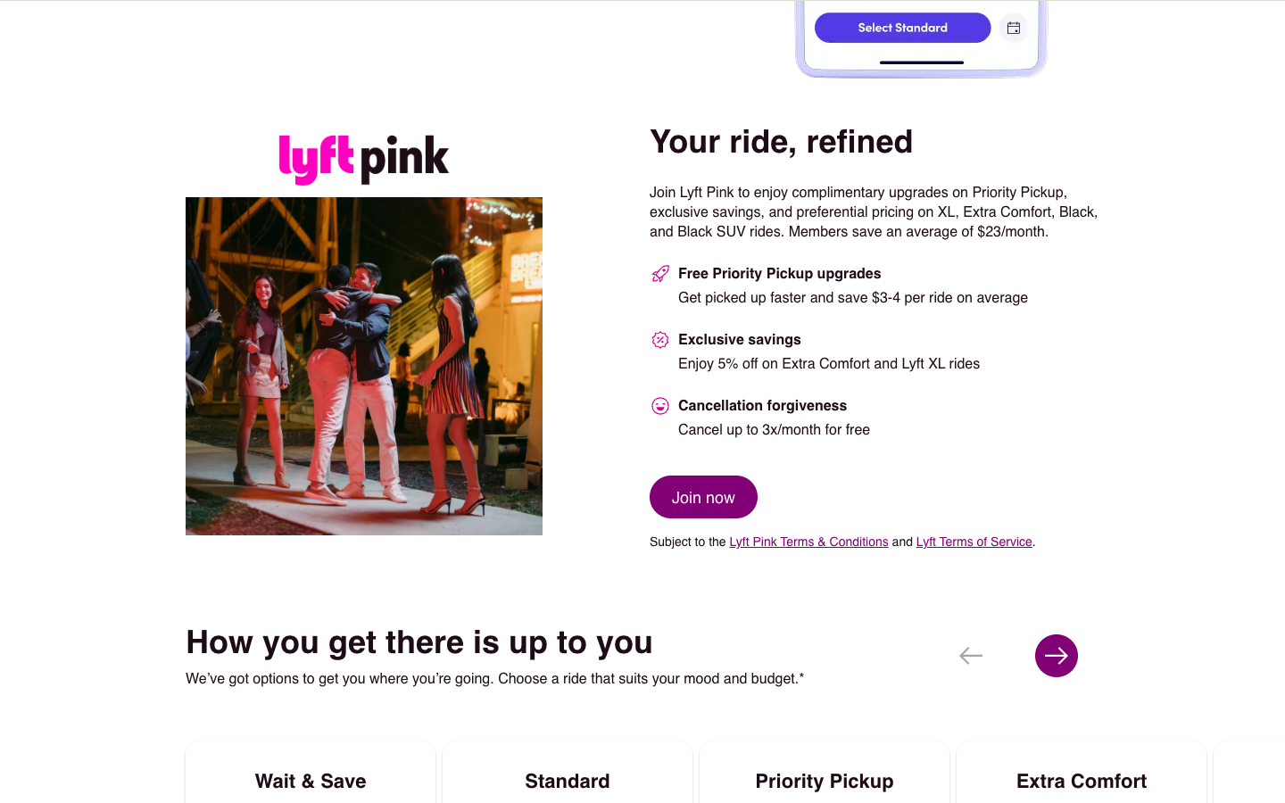 Lyft lower page