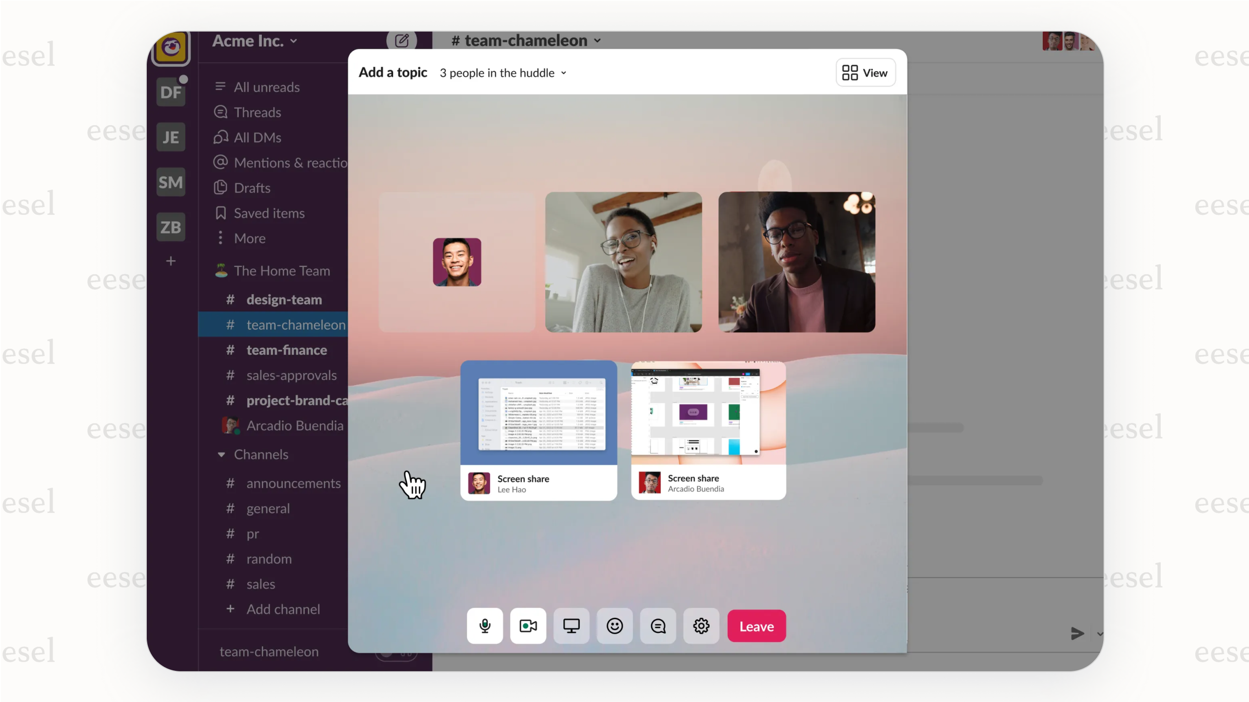 Slack lower page