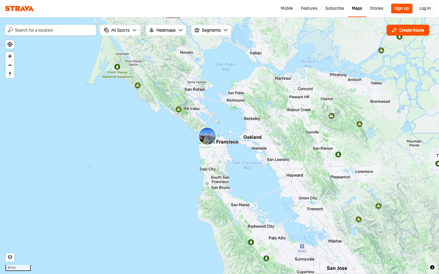 Strava above the fold