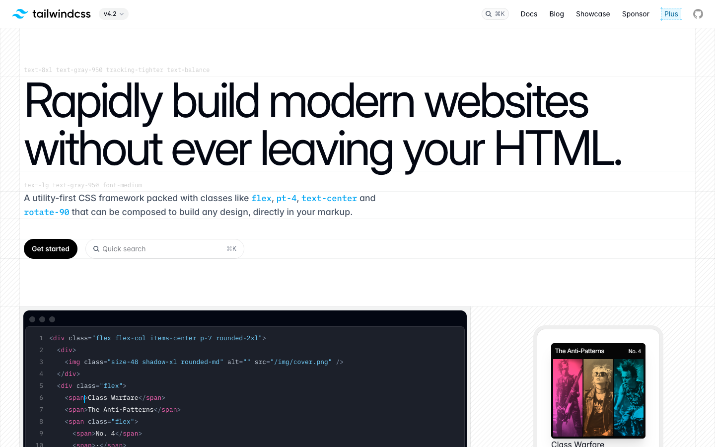 Tailwind CSS above the fold
