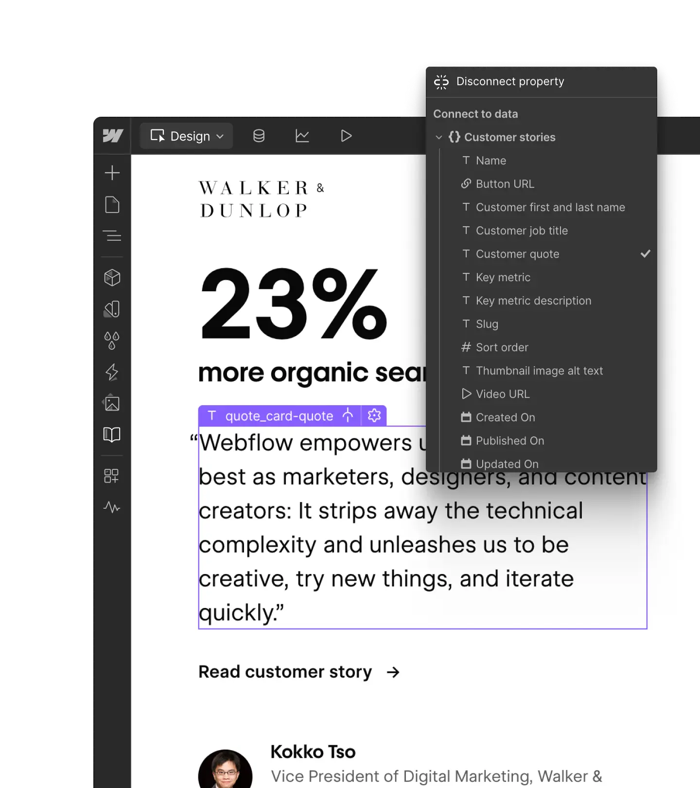 Webflow mid-page